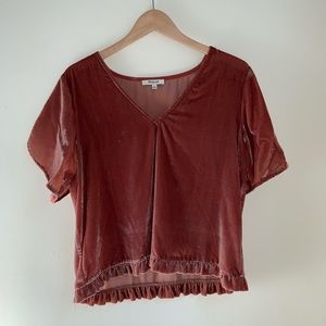 Madewell velvet top